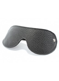 Черная кожаная маска на глаза - БДСМ Арсенал - купить с доставкой в Бердске