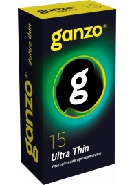 Прозрачные ультратонкие презервативы Ganzo Ultra thin - 15 шт. - Ganzo - купить с доставкой в Бердске