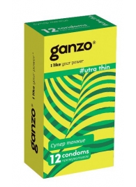 Ультратонкие презервативы Ganzo Ultra thin - 12 шт. - Ganzo - купить с доставкой в Бердске