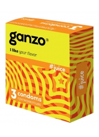 Ароматизированные презервативы Ganzo Juice - 3 шт. - Ganzo - купить с доставкой в Бердске