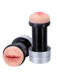 Двусторонний мастурбатор REALSTUFF 2 IN 1 HUMMER MOUTH   VAGINA - ротик и вагина - Dream Toys - в Бердске купить с доставкой