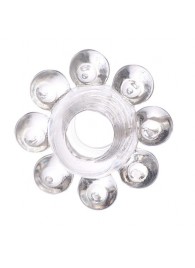 Прозрачное гелевое эрекционное кольцо-цветок - Toyfa Basic - в Бердске купить с доставкой