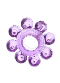 Мягкая фиолетовая гелевая насадка - Toyfa Basic - в Бердске купить с доставкой