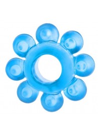 Голубая гелевая насадка-цветок - Toyfa Basic - в Бердске купить с доставкой