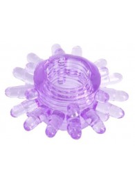 Фиолетовое гелевое эрекционное кольцо с шипиками - Toyfa Basic - в Бердске купить с доставкой