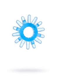 Голубая гелевая насадка с шипиками - Toyfa Basic - в Бердске купить с доставкой