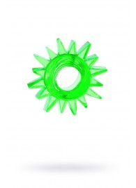 Зеленое эрекционное кольцо-солнце - Toyfa Basic - в Бердске купить с доставкой