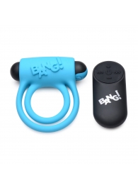 Голубое эрекционное виброкольцо 28X Remote Control Vibrating Cock Ring   Bullet - XR Brands - в Бердске купить с доставкой