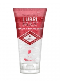 Интимный гель-смазка на водной основе Lubrimax Magic Strawberry - 75 мл. - ИнтелБИО - купить с доставкой в Бердске