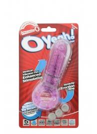 Фиолетовое эрекционное кольцо с вибрацией и пальчиком OYEAH PURPLE - Screaming O - в Бердске купить с доставкой