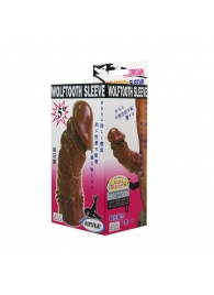 Коричневая насадка на пенис Wolftooth Sleeve - 13 см. - Baile - в Бердске купить с доставкой