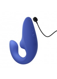 Голубой вибромассажер для двойной стимуляции Womanizer Blend - Womanizer