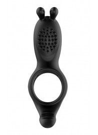 Черное эрекционное кольцо с вибрацией и пультом ДУ - Secwell - в Бердске купить с доставкой