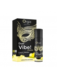 Съедобный жидкий вибратор Dual Vibe! со вкусом лимонного джина с тоником - 15 мл. - ORGIE - купить с доставкой в Бердске