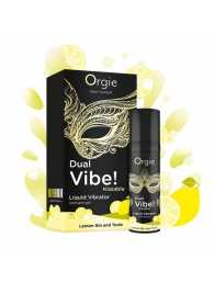 Съедобный жидкий вибратор Dual Vibe! со вкусом лимонного джина с тоником - 15 мл. - ORGIE - купить с доставкой в Бердске