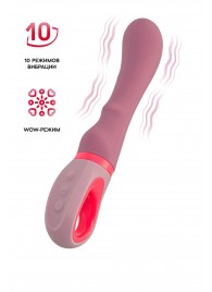 Розовый вибратор для G-стимуляции Rose - 19 см. - ToyFa