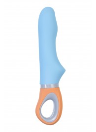 Голубой силиконовый вибратор Bluebell - 18,5 см. - ToyFa