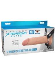 Полый страпон на ремнях 6’’ Hollow Silicone Strap-on - Pipedream - купить с доставкой в Бердске