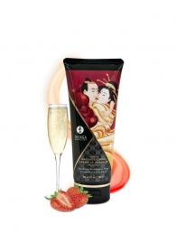Массажный крем для тела с ароматом клубники и шампанского Sparkling Strawberry Wine - 200 мл. - Shunga - купить с доставкой в Бердске