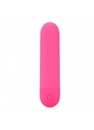 Ярко-розовая перезаряжаемая вибропуля Stefan - 8 см. - Baile