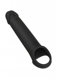 Черная насадка-удлинитель с вибрацией Vibrating Extender With Remote - Dream Toys - в Бердске купить с доставкой