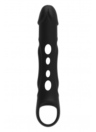 Черная насадка-удлинитель Vibrating Extender With Remote с вибрацией - Dream Toys - в Бердске купить с доставкой