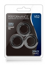 Набор из 3 черных эрекционных колец Black Small Penis Rings - Blush Novelties - в Бердске купить с доставкой