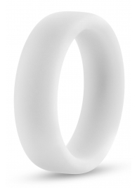 Белое люминесцентное эрекционное кольцо Silicone Glo Cock Ring - Blush Novelties - в Бердске купить с доставкой