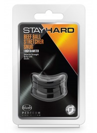 Черное эрекционное кольцо на мошонку Beef Ball Stretcher Snug - Blush Novelties - в Бердске купить с доставкой