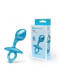 Голубая анальная пробка для массажа простаты Bulb Silicone Prostate Plug - 10,7 см. - b-Vibe - в Бердске купить с доставкой
