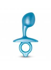 Голубая анальная пробка для массажа простаты Bulb Silicone Prostate Plug - 10,7 см. - b-Vibe - в Бердске купить с доставкой