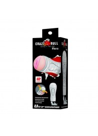 Мастурбатор-вагина Flora White с присоской и 12 режимами вибрации - Baile - в Бердске купить с доставкой