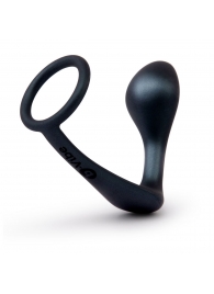 Черное эрекционное кольцо со стимулятором простаты Ringer Cock Ring   Plug - b-Vibe - в Бердске купить с доставкой