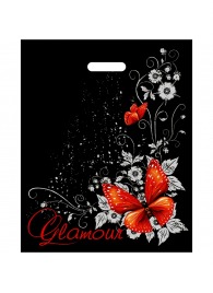 Черный пакет Glamour с вырубной ручкой (38х47 см) - Сима-Ленд - купить с доставкой в Бердске