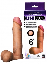 Насадка для страпона фаллической формы UNICOCK 6  - 18 см. - LOVETOY (А-Полимер) - купить с доставкой в Бердске