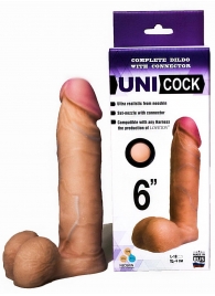 Насадка для страпона фаллической формы UNICOCK 6  - 18 см. - LOVETOY (А-Полимер) - купить с доставкой в Бердске