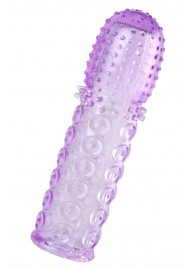Фиолетовая рельефная насадка на пенис - 13,5 см. - A-toys - в Бердске купить с доставкой