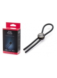 Тёмно-серое эрекционное кольцо с зажимом Again and Again Adjustable Cock Ring - Fifty Shades of Grey - в Бердске купить с доставкой