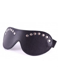 Черная маска с декором - БДСМ Арсенал - купить с доставкой в Бердске