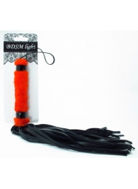 Нежная плеть с красным мехом BDSM Light - 43 см. - БДСМ Арсенал - купить с доставкой в Бердске