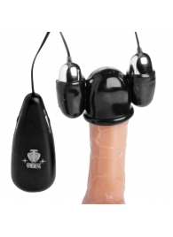 Черная стимулирующая насадка для головки полового члена Multi Speed Vibrating Penis Head Teaser - XR Brands - в Бердске купить с доставкой