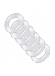 Комплект из 6 прозрачных эрекционных колец Ring Master Custom Ball Stretcher Kit - XR Brands - в Бердске купить с доставкой