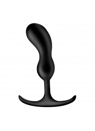 Черный массажер простаты с утяжелителями Premium Silicone Weighted Prostate Plug Medium - 16,3 см. - XR Brands - в Бердске купить с доставкой