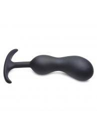 Черный массажер простаты с утяжелителями Premium Silicone Weighted Prostate Plug Large - 18,8 см. - XR Brands - в Бердске купить с доставкой