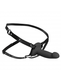 Черный полый страпон с вибрацией 2’’ Erection 28X Smooth Vibrating Silicone Penis Sheath - XR Brands - купить с доставкой в Бердске