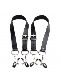 Ремни с зажимами для половых губ Spread Labia Spreader Straps with Clamps - XR Brands - купить с доставкой в Бердске