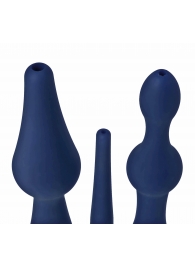 Набор из 3 универсальных насадок для анального душа Universal 3 Piece Silicone Enema Attachment Set - XR Brands - купить с доставкой в Бердске