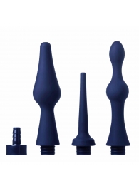 Набор из 3 универсальных насадок для анального душа Universal 3 Piece Silicone Enema Attachment Set - XR Brands - купить с доставкой в Бердске