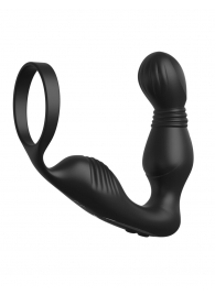 Черный вибростимулятор простаты с эрекционным кольцом Ass-Gasm Pro P-Spot Milker - Pipedream - в Бердске купить с доставкой