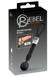 Черное эрекционное лассо с шариком-утяжелителем Heavy Rope - Orion - в Бердске купить с доставкой